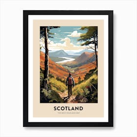 The West Highland Way Scotland 3 Vintage Hiking Travel Poster Art Print