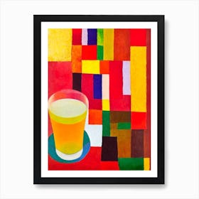 Hot Toddy Paul Klee Inspired Abstract Cocktail Poster Art Print