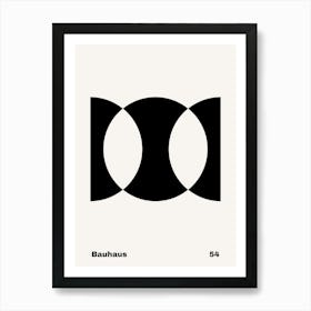 Geometric Bauhaus Poster B&W 54 Art Print