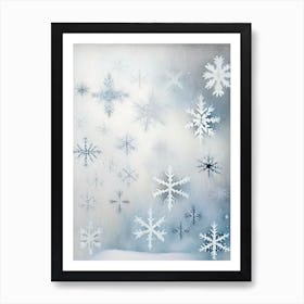 Frozen, Snowflakes, Rothko Neutral Art Print