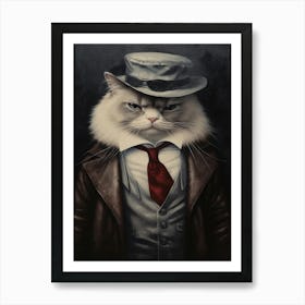Gangster Cat Ragdoll 4 Art Print