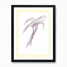 Flower Line Art Art Print