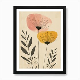 Tokyo Flower Market Boho Minimalist Style 1 Poster