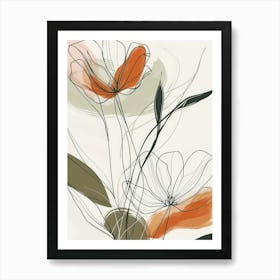 Abstract Flowers 21 Art Print