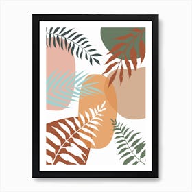 Abstract Fern Leaves 4 Art Print