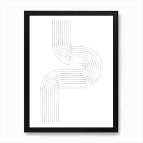 Minimalist curved lines 2 Art Print