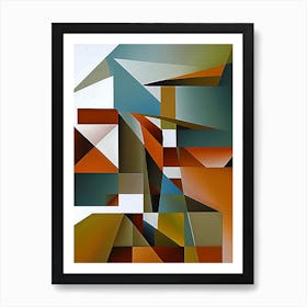 Colorful Deco Geometry Art Art Print