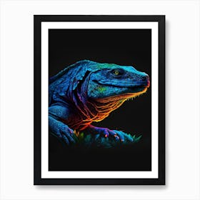 Iguana Light Portrait Art Print