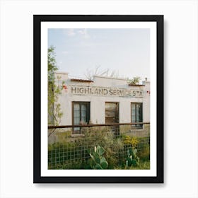 Highland Service Station on Film Art Print