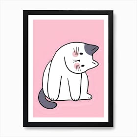 Kawaii Cat Art Print