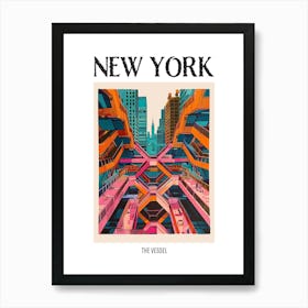 The Vessel New York Colourful Silkscreen Illustration 1 Poster Art Print