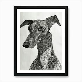 Greyhound Line Sketch 2 Art Print