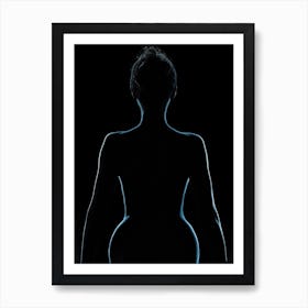 Silhouette Of Nude Female Body Art Print