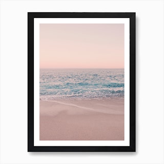 Rosegold Beach Morning in Art Print