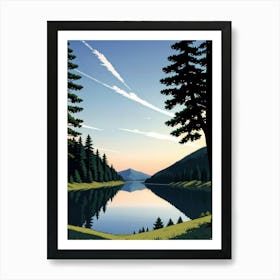 Lake In The Mountains Art Print