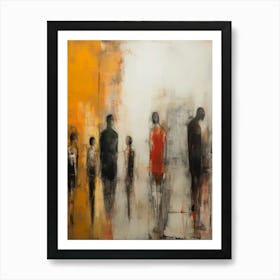 People Walking Style Abstract Art Print