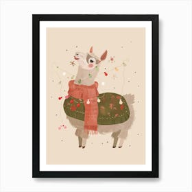 Holiday Llama Joy Ll Art Print