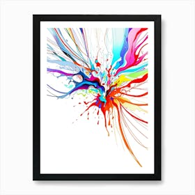 Abstract Colorful Splash Art Print