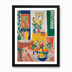 The Dining Room Matisse Style 1 Art Print