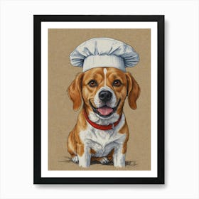 Chef Dog 1 Art Print