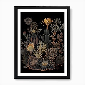 Dark Cactus2 Art Print