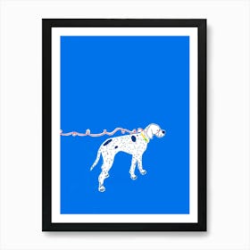 English pointer on a walk Art Print