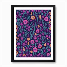 Floral Seamless Pattern Art Print