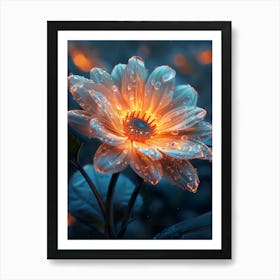 Water Drops On A Flower 2 Art Print