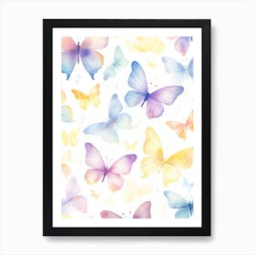 Watercolor Butterflies 7 Art Print