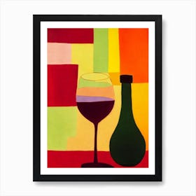 Lambrusco Paul Klee Inspired Abstract Cocktail Poster Art Print
