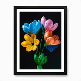 Bright Inflatable Flowers Love In A Mist Nigella 1 Art Print