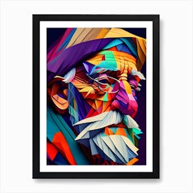 ColorfulWiseFace Art Print