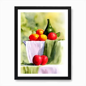 Pepino Dulce Italian Watercolour fruit Art Print