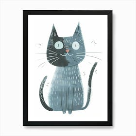 Chartreux Cat Clipart Illustration 1 Art Print