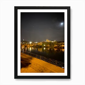 Prague At Night Photo Art Print