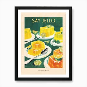 Orange Jelly Retro Advertisement Style 1 Poster Art Print