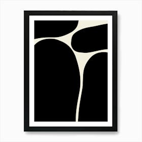 Black And White Abstract Painting 4 Art Print