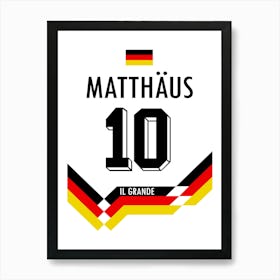 Germany Football Matthäus Art Print