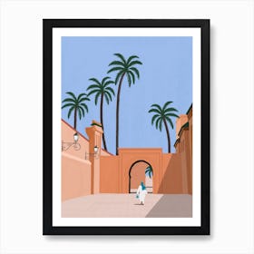 Mosque In Marrakech Morocco Art Print