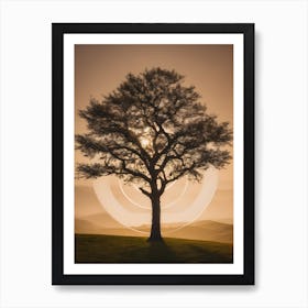 Tree In A Field Art Print