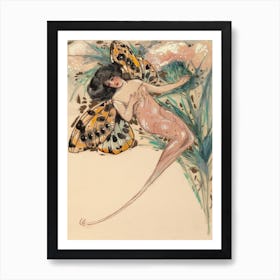 Fairy With Butterfly Wings Art Print
