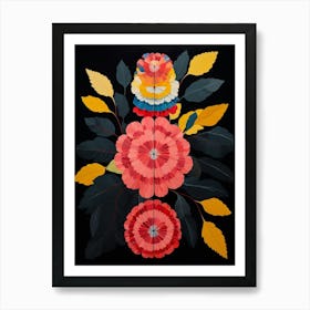 Celosia 2 Hilma Af Klint Inspired Flower Illustration Art Print