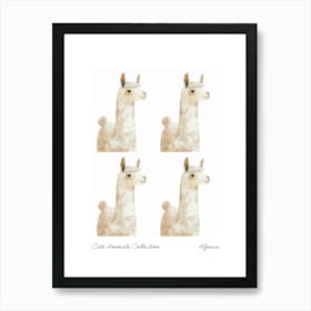 Cute Animals Collection Alpaca 2 Art Print