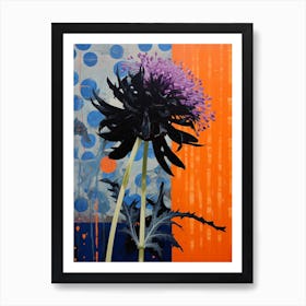 Surreal Florals Cornflower 2 Flower Painting Art Print