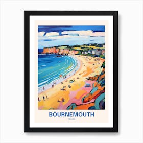 Bournemouth England 3 Uk Travel Poster Art Print