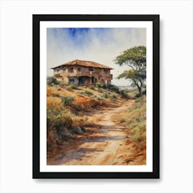 House On A Dirt Road Art Print