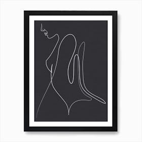 S26 String Noir Line Art Print