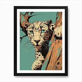 Leopard In The Tree 4 Art Print