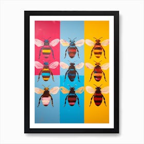 Bee Pop Art Painting Inspired 2 Art Print