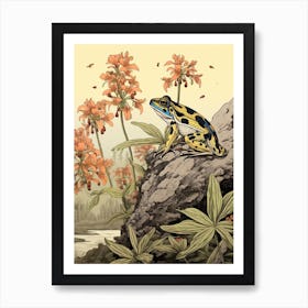 Poison Dart Frog Japanese Style Illustration 5 Art Print